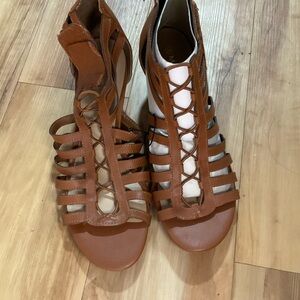 Massini Brown Gladiator Sandals